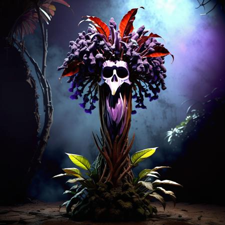 00037-[number]-171026512-((best quality)), ((masterpiece)), ((realistic,digital art)), (hyper detailed),tikiai Towering Purple Bush-like Spreading plant,.png